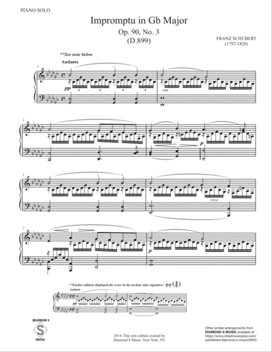Impromptu No.3 in Gb Major - Franz Schubert - Piano Solo Piano Solo scores gallery preview page 4