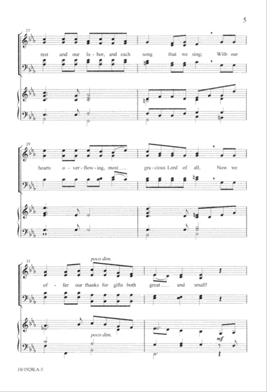 It is Good to Give Thanks 4-Part scores gallery preview page 5