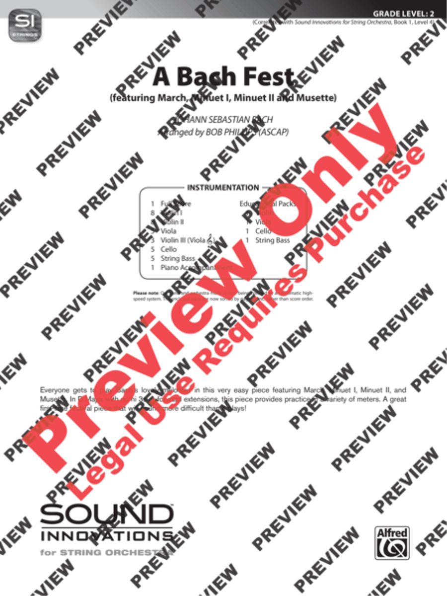 A Bach Fest A Bach Fest String Orchestra scores gallery preview page 2