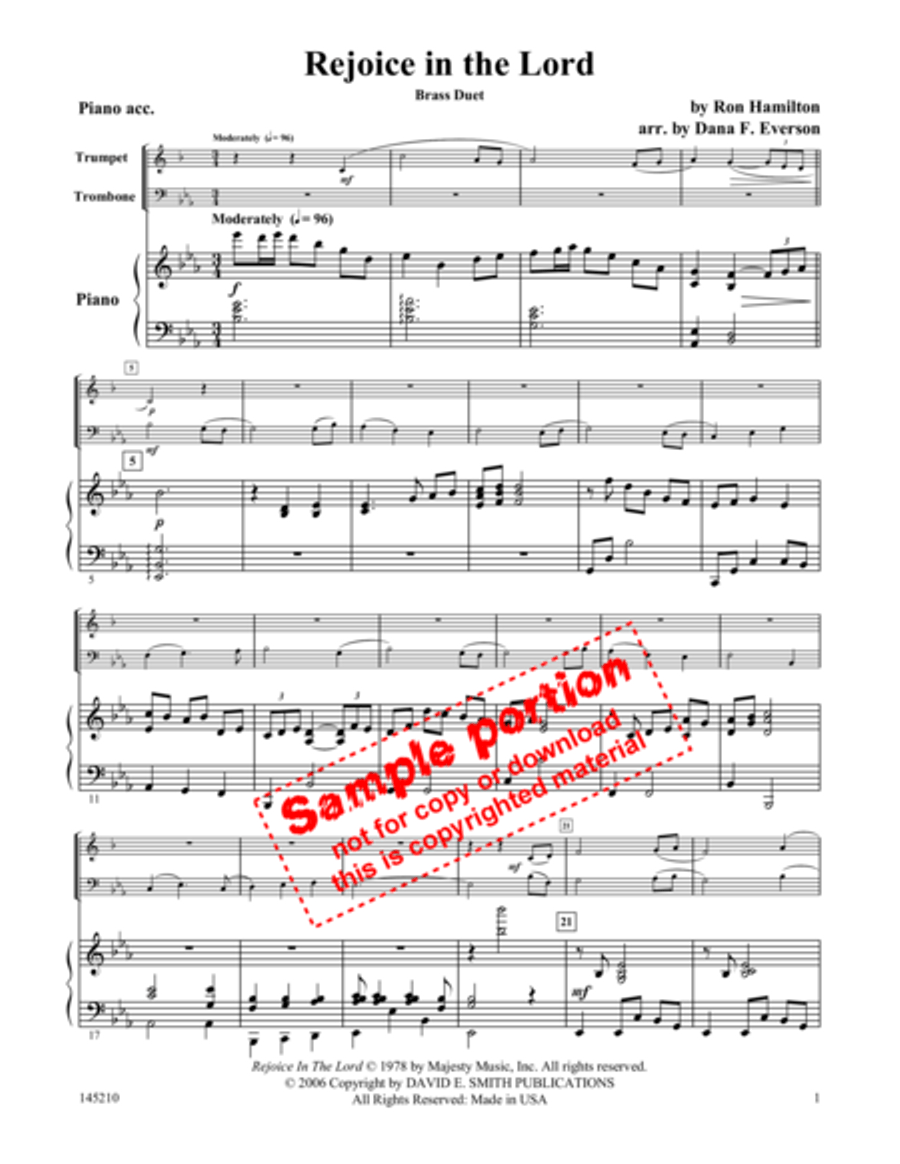 Rejoice In The Lord Rejoice In The Lord Brass Duet scores gallery preview page 2
