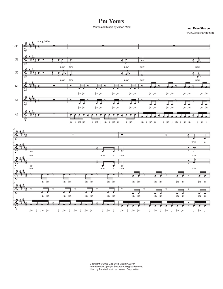 I'm Yours SA scores gallery preview page 1