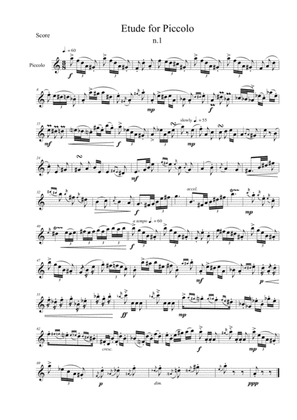 Etude for Piccolo - Giordano Maselli (piccolo flute solo)