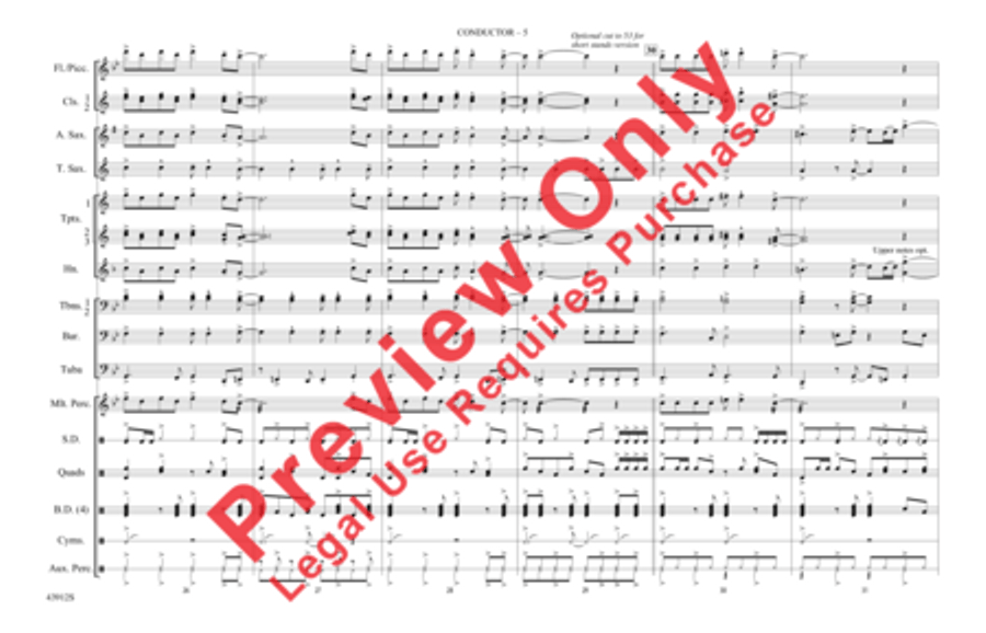 Light My Fire Marching Band scores gallery preview page 6