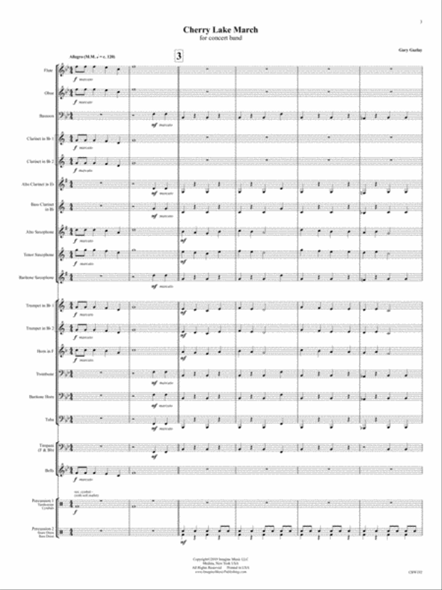 Cherry Lake March Concert Band scores gallery preview page 3