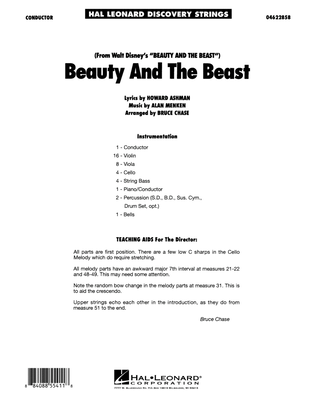 Beauty and the Beast (arr. Bruce Chase) - Piano/Conductor