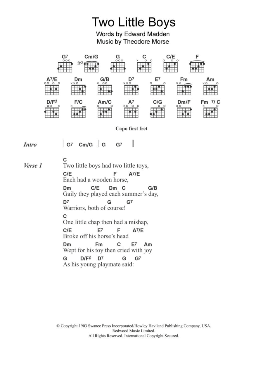 Two Little Boys Acoustic Guitar scores gallery preview page 1