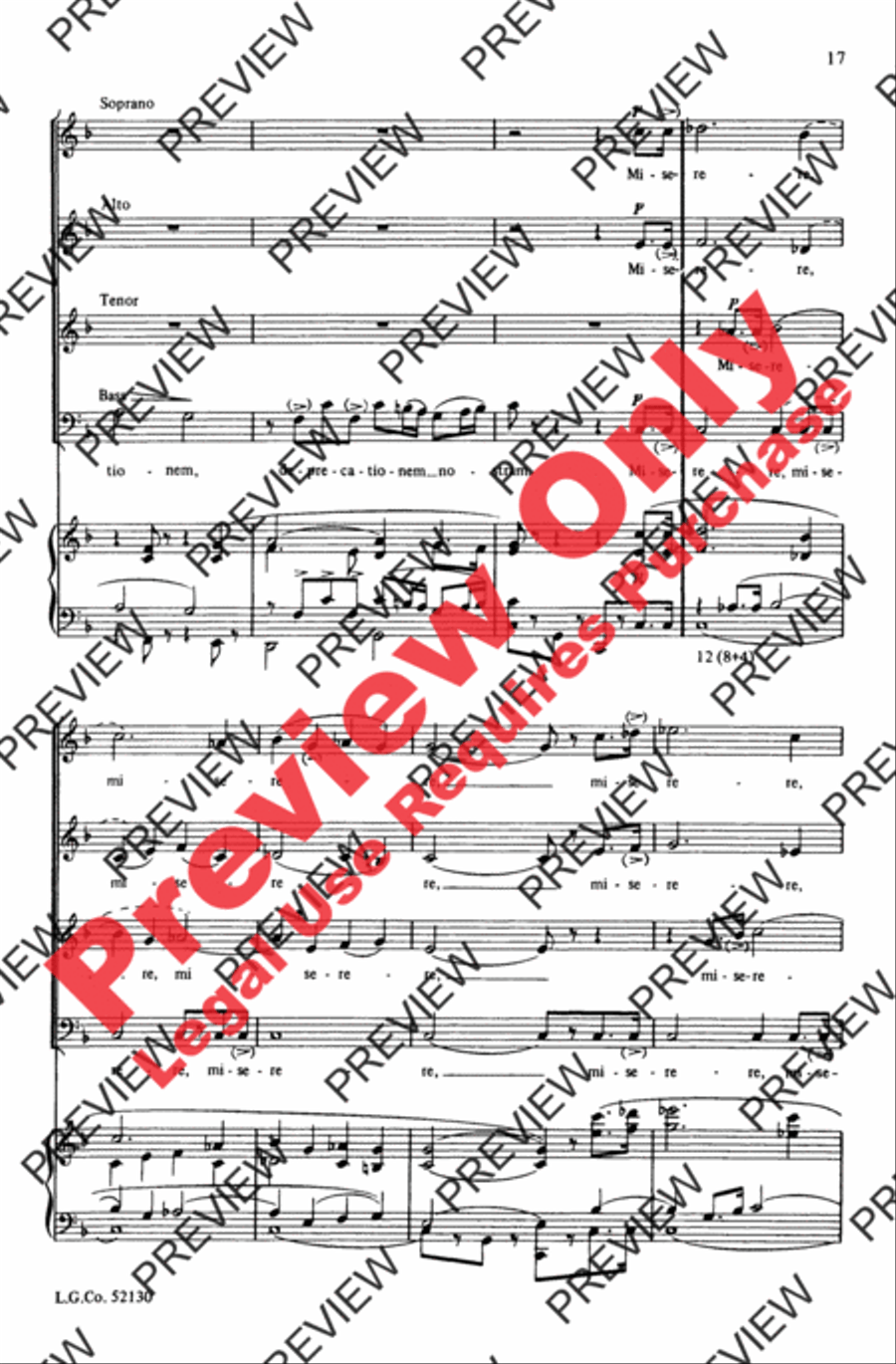 Gloria (from Messa di Gloria) 4-Part scores gallery preview page 18