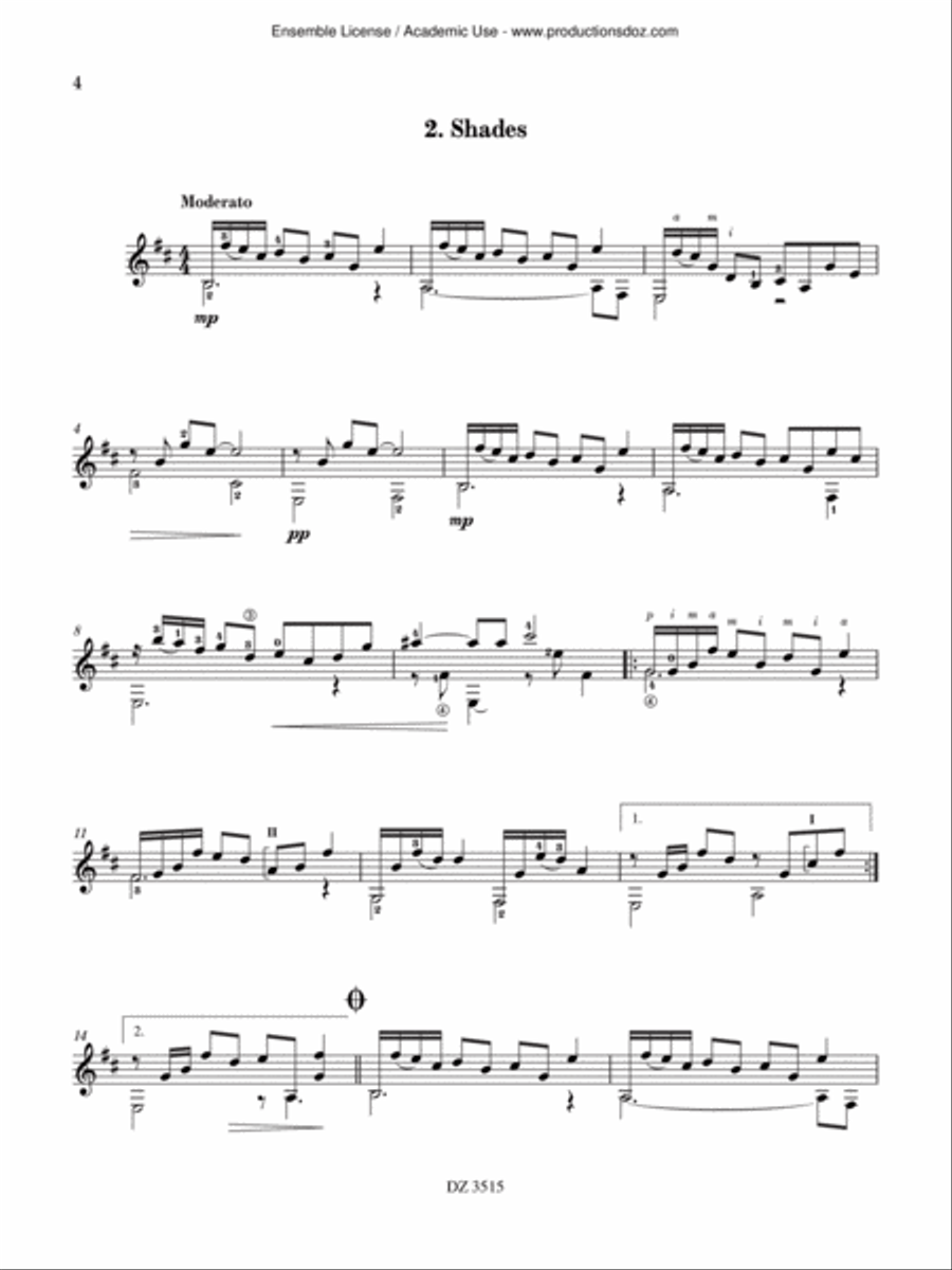 Nuances and Imagination Nuances and Imagination Classical Guitar scores gallery preview page 4