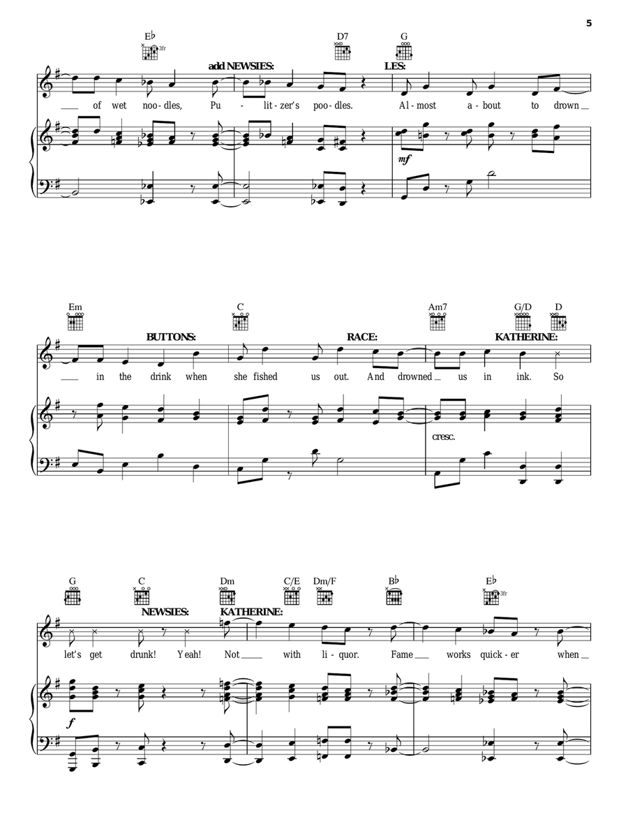 King Of New York King Of New York Piano, Vocal, Guitar scores gallery preview page 5