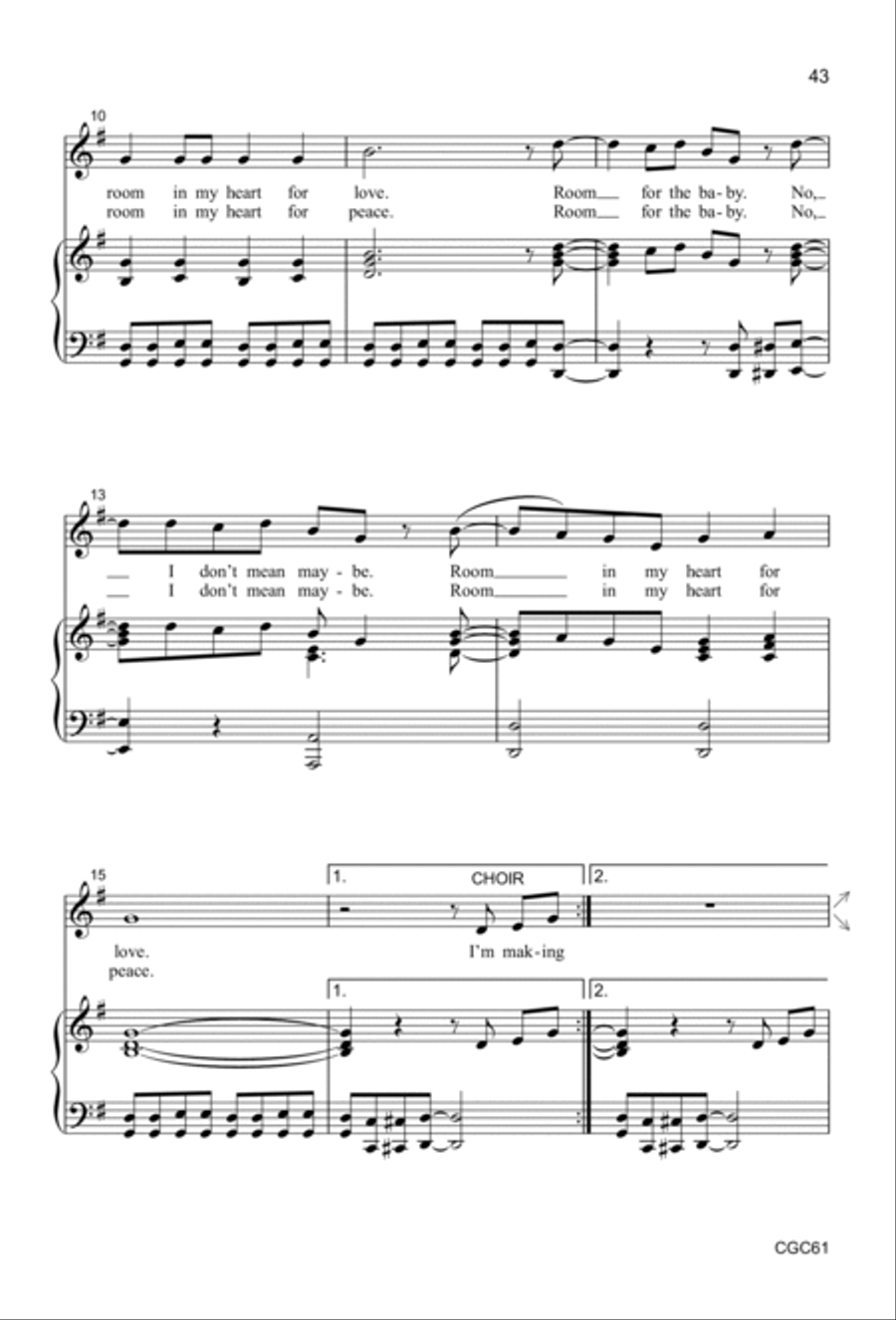 Room For Christmas Accompaniment Recording Unison Choir scores gallery preview page 13
