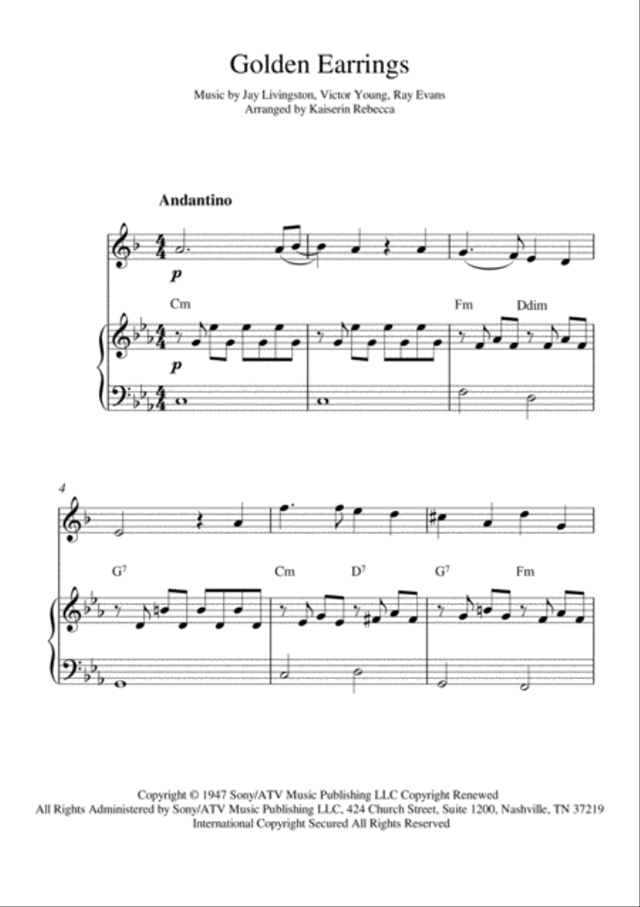 Golden Earrings Golden Earrings Clarinet Solo scores gallery preview page 1