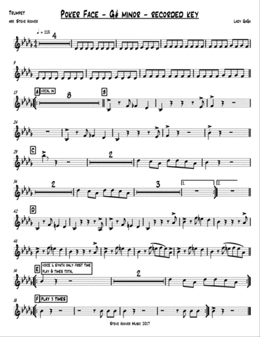 Poker Face Poker Face Jazz Ensemble scores gallery preview page 6