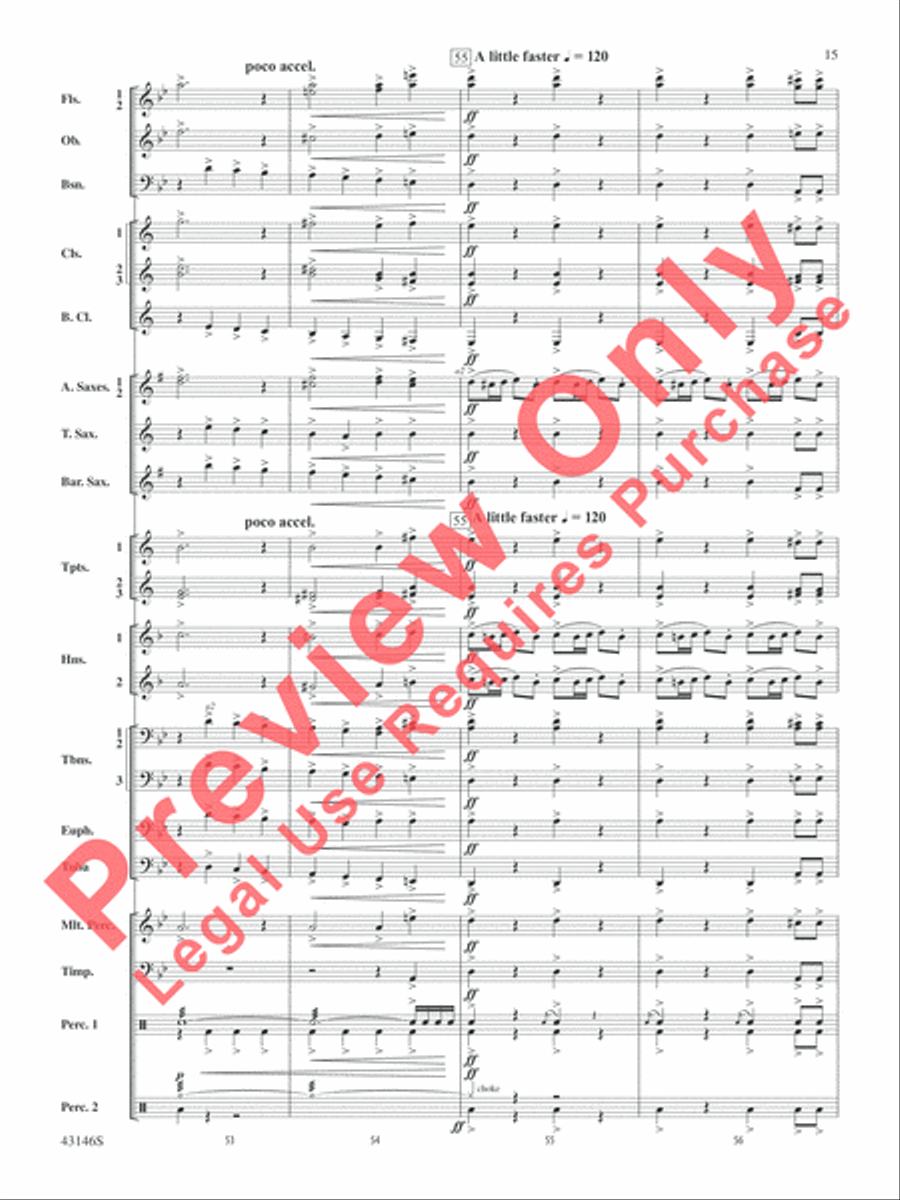 Fantasy on a Burgundian Carol Concert Band scores gallery preview page 16