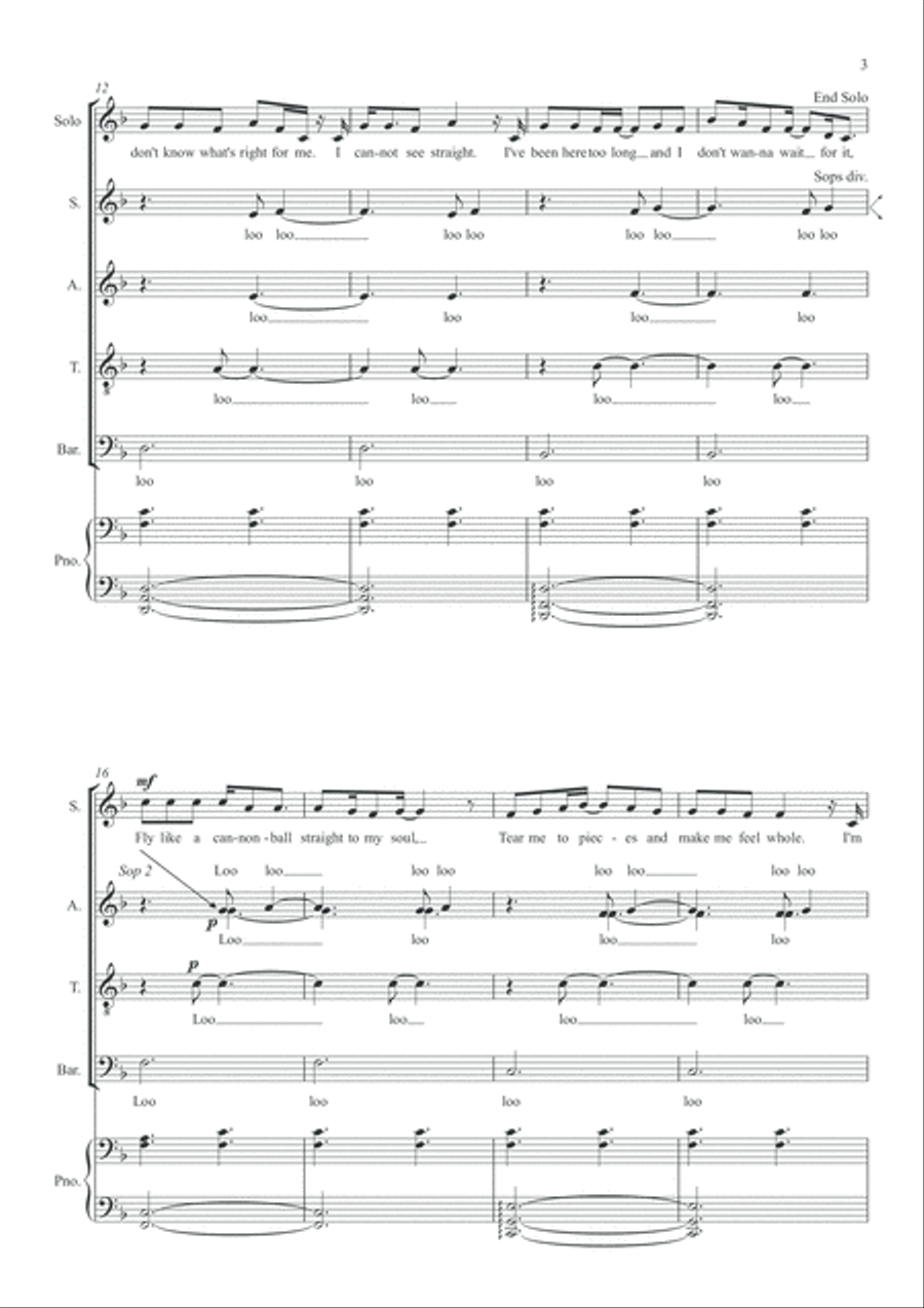 Fall On Me 4-Part scores gallery preview page 3