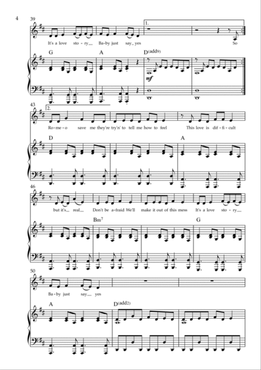 Love Story Voice scores gallery preview page 4