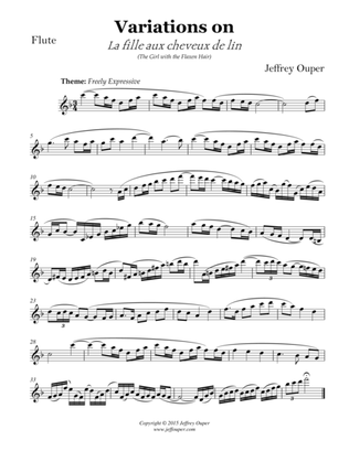 Variations on Debussy's "The Girl with the Flaxen Hair" for Solo Flute