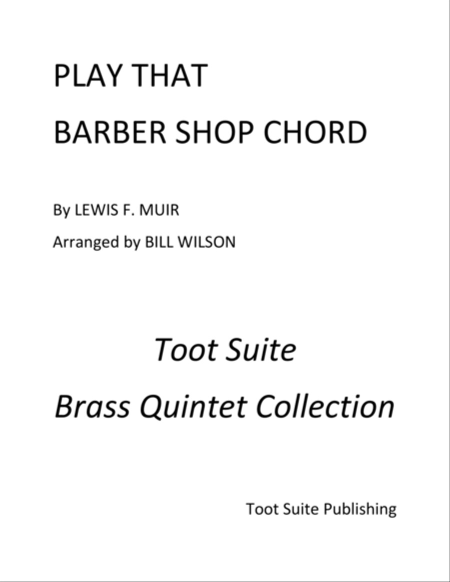 Play That Barber Shop Chord Brass Quintet scores gallery preview page 1