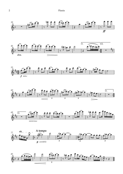 THREE PUERTO RICAN PIECES for flute and guitar image number null