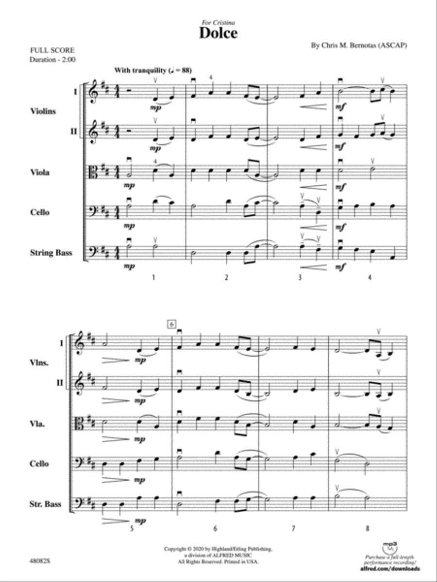 Dolce: Score String Orchestra scores gallery preview page 3