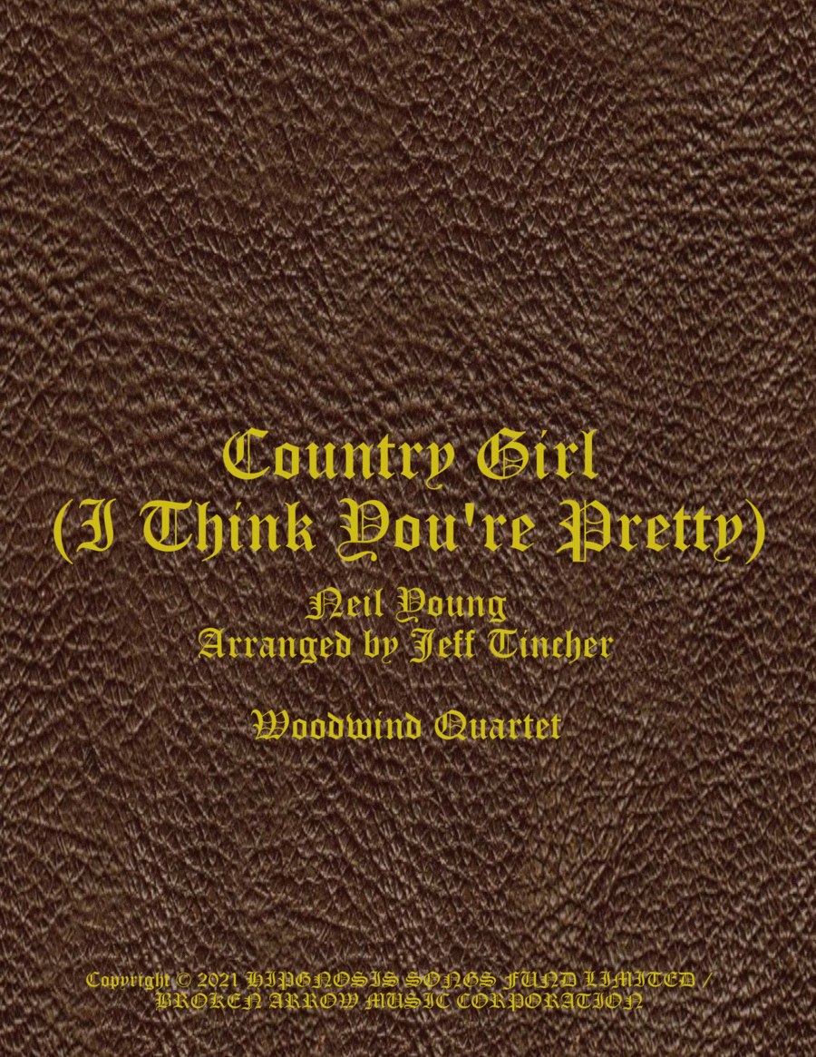 Country Girl I Think You're Pretty Woodwind Quartet scores gallery preview page 1