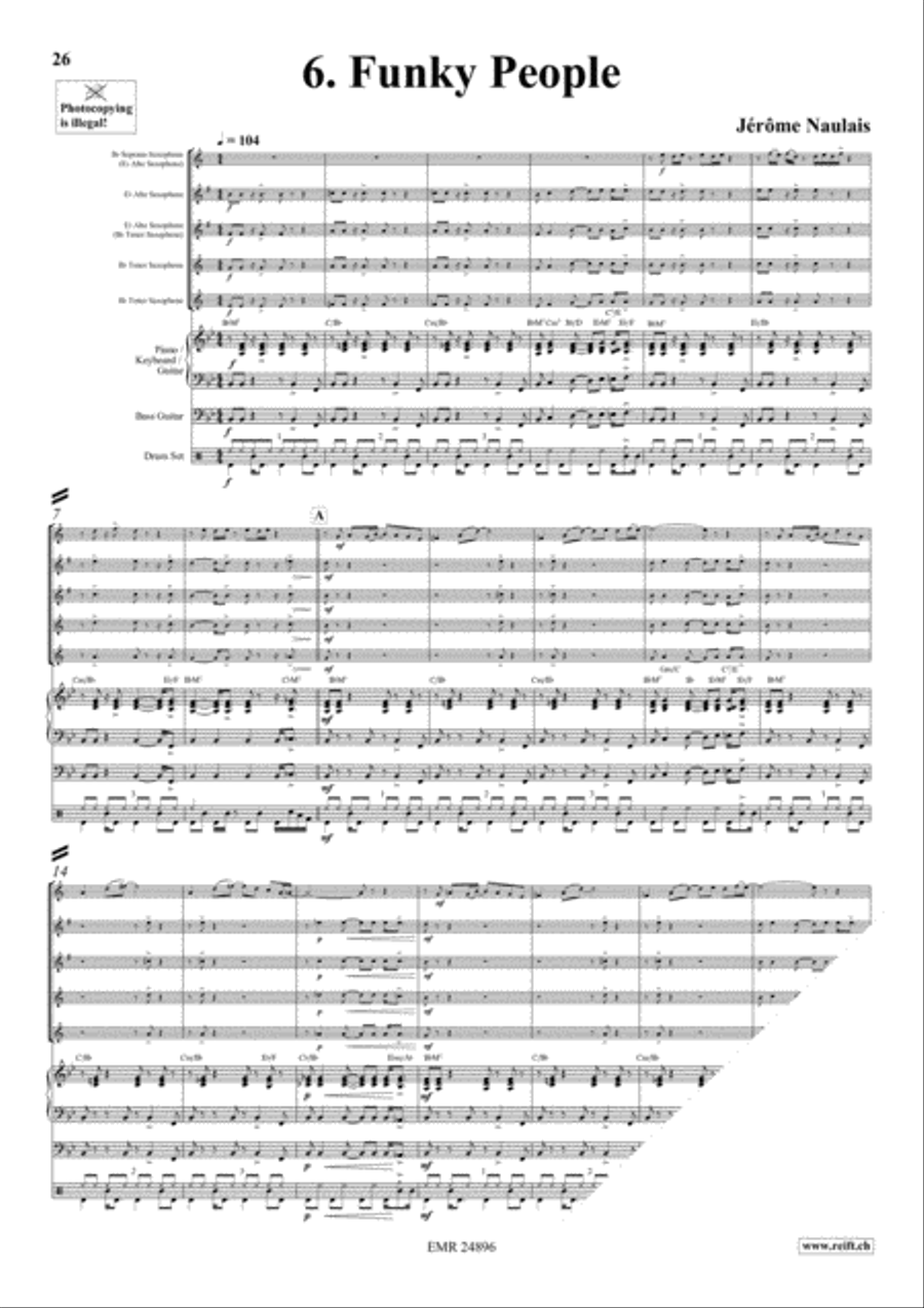 Play With Your Band Volume 2 Saxophone Quintet scores gallery preview page 9