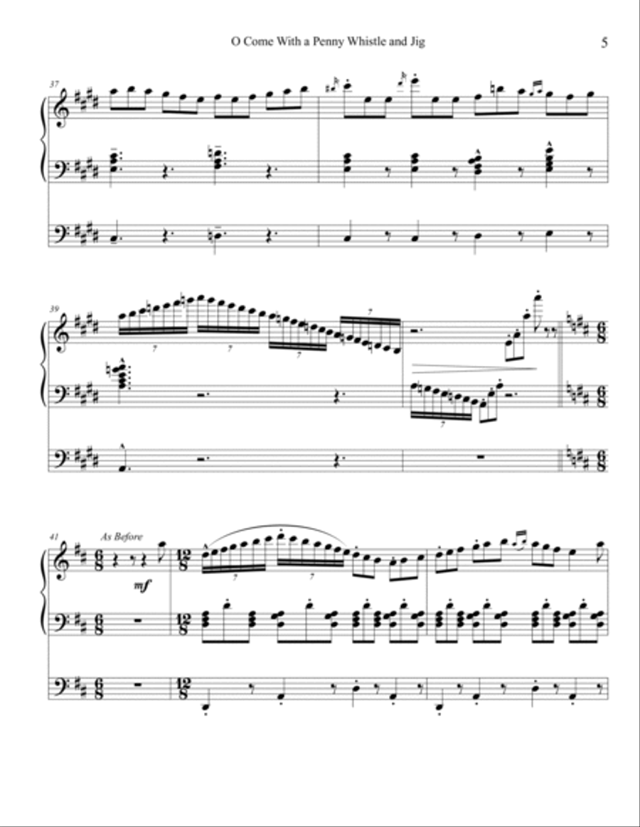 O Come with a Penny Whistle and Jig (Variation on 