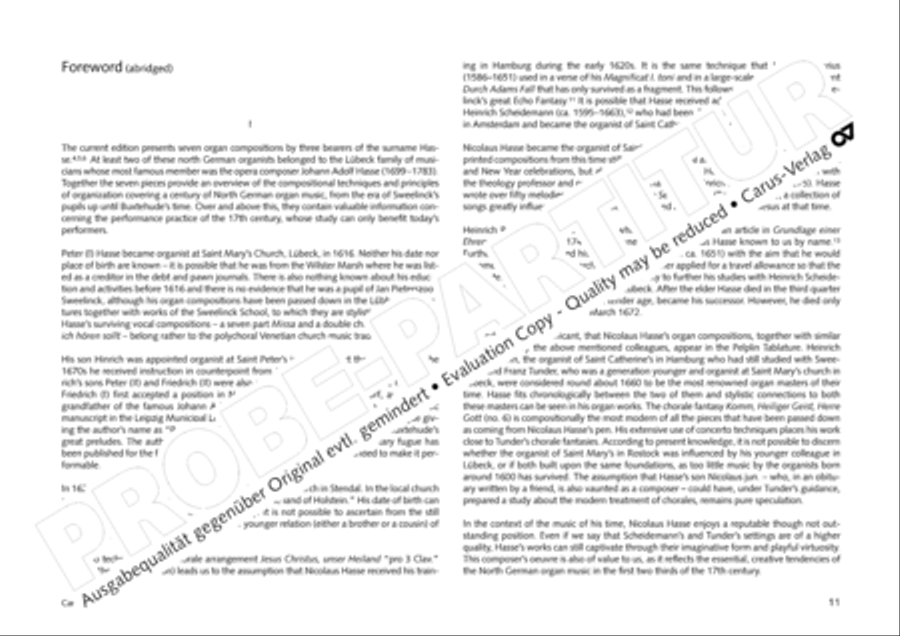 Organ music of the Hasse family Organ Solo scores gallery preview page 12