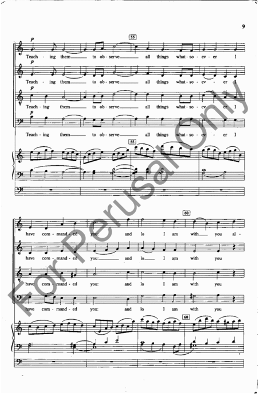 Go Ye Therefore And Teach All Nations 4-Part scores gallery preview page 8