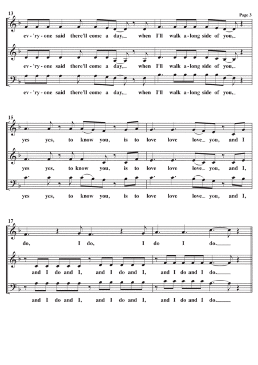 To Know Him Is To Love Him 3-Part scores gallery preview page 3