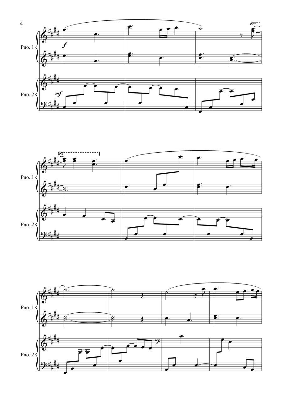Le Vent, Le Cri 1 Piano, 4-Hands scores gallery preview page 4