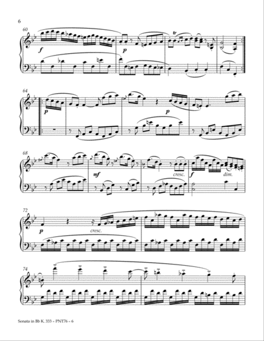 Sonata in Bb Major (K. 333) Sonata in Bb Major (K. 333) Piano Method scores gallery preview page 6