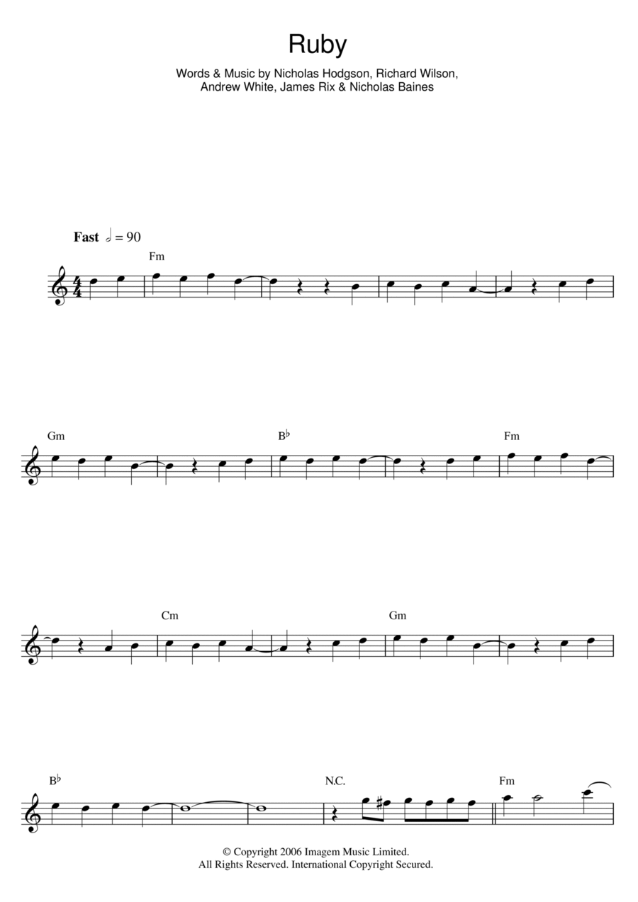 Ruby Piano scores gallery preview page 1