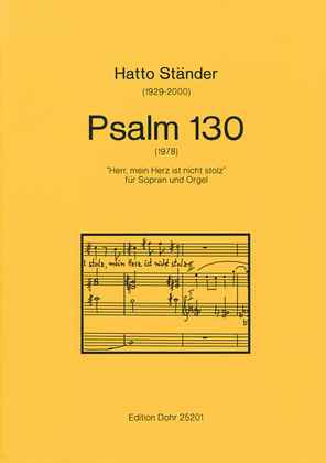 Psalm 130 für Sopran und Orgel "Herr, mein Herz ist nicht stolz" (1978)