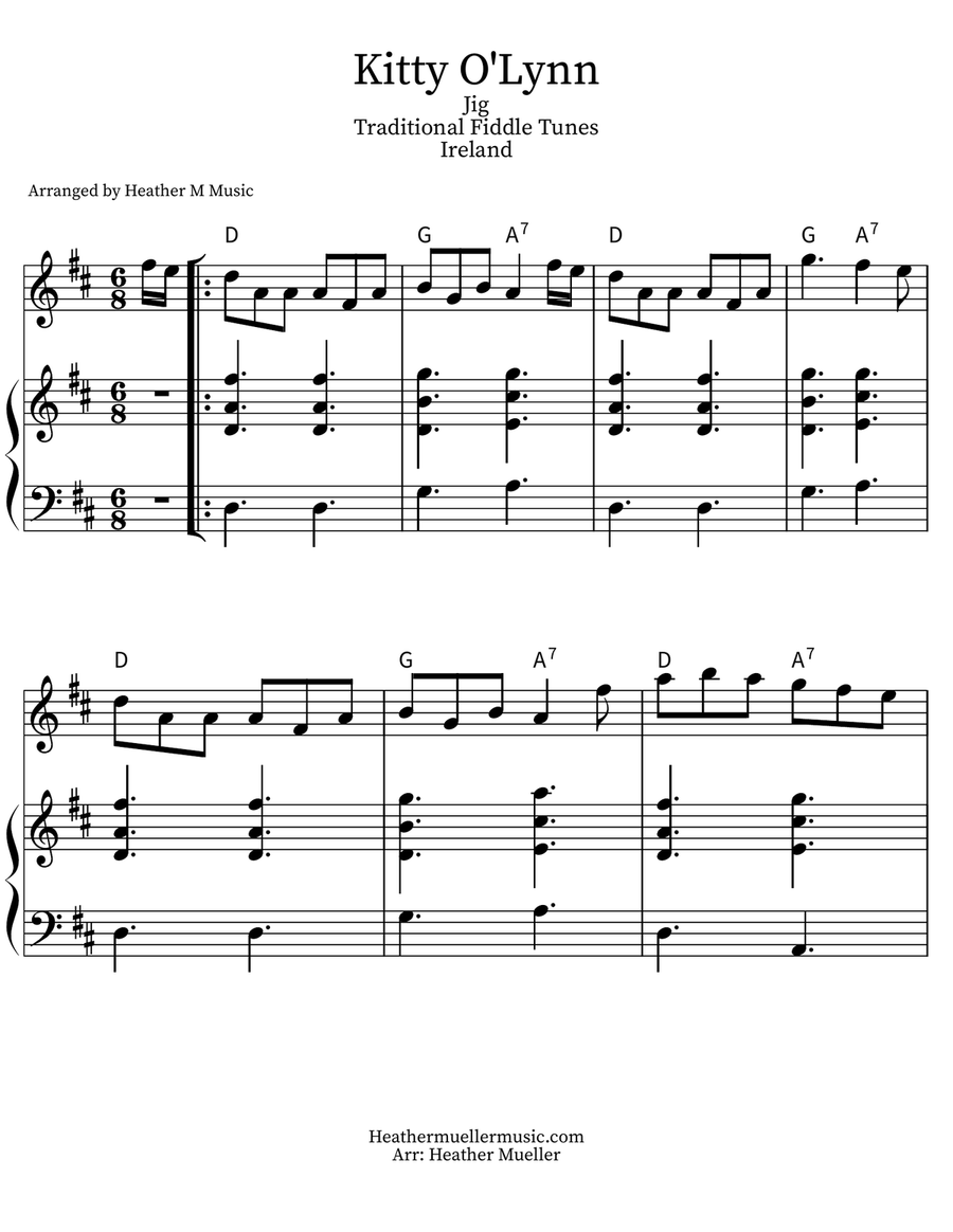 Kitty O'Lynn Violin Solo scores gallery preview page 1