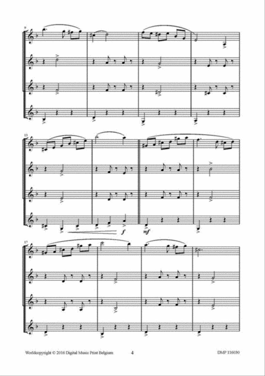 Waltz For Kelly Waltz For Kelly Clarinet Quartet scores gallery preview page 3
