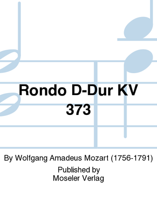 Book cover for Rondo D-Dur KV 373
