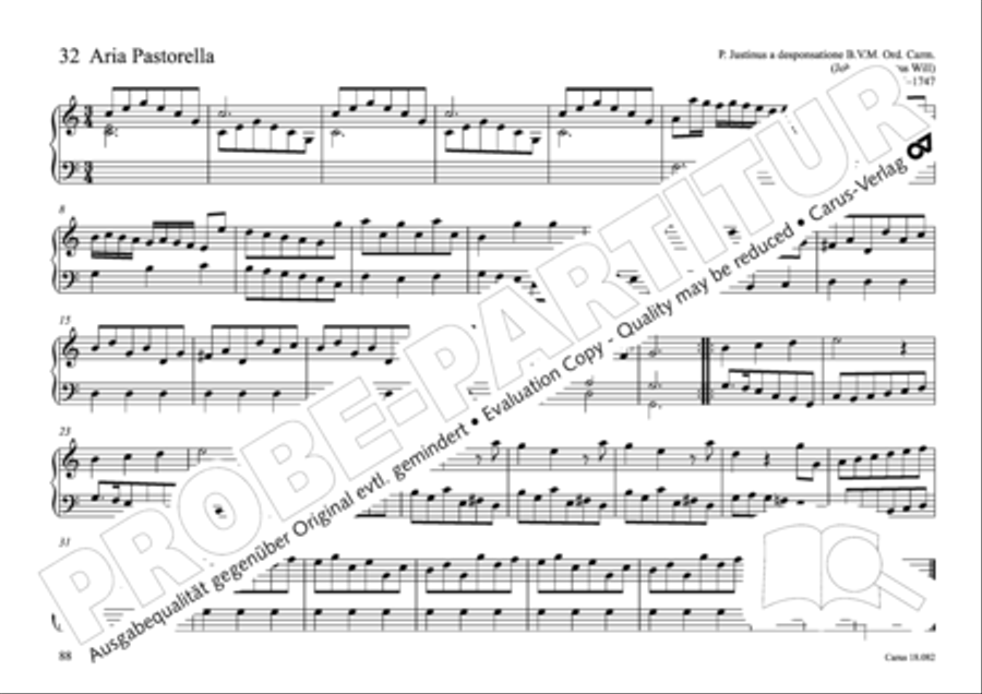 Pastoral music for organ, vol. 2: Germany, Bohemia, Austria, South Tyrol Organ Solo scores gallery preview page 89