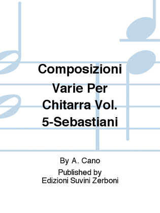 Composizioni Varie Per Chitarra Vol. 5-Sebastiani
