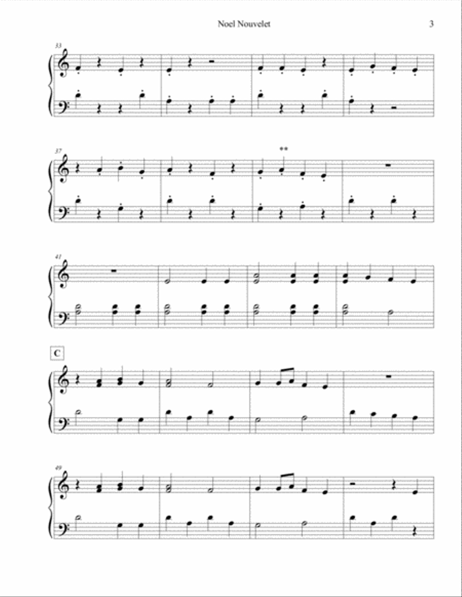 Three in D for Christmas for Easy Piano Easy Piano scores gallery preview page 4