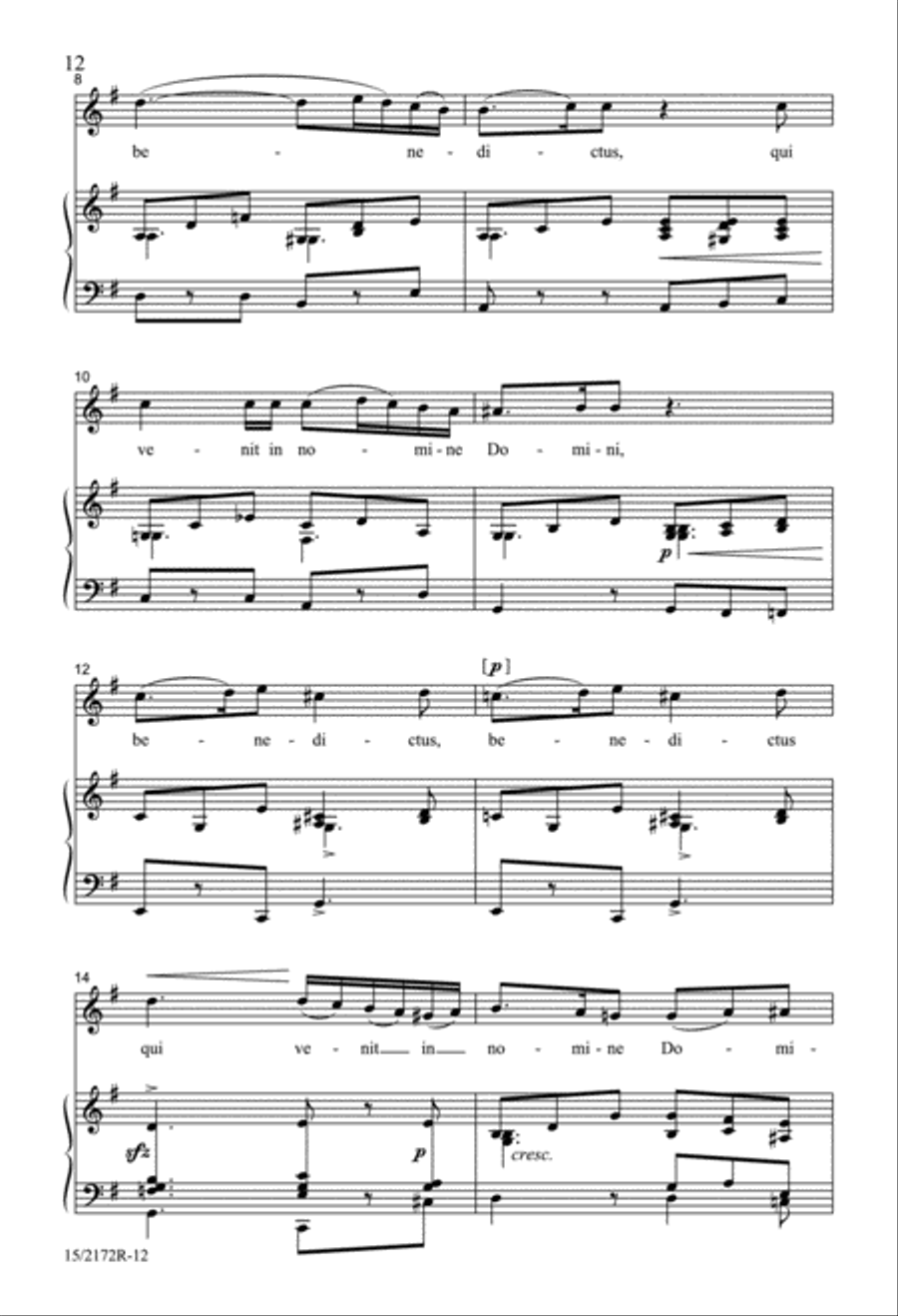 Kyrie, Benedictus and Osanna 4-Part scores gallery preview page 12