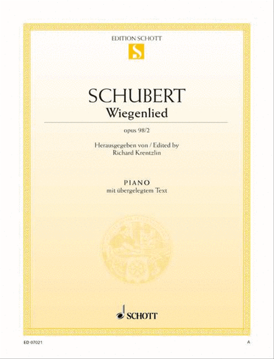 Wiegenlied, Op. 98/2 D 498 Piano scores gallery preview page 1