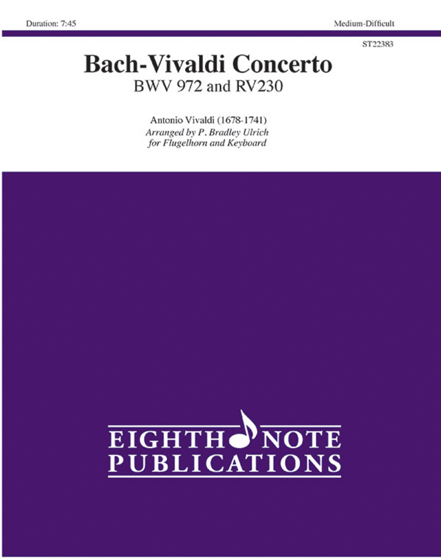 Bach-Vivaldi Concerto BWV 972 and RV230 Small Ensemble scores gallery preview page 1