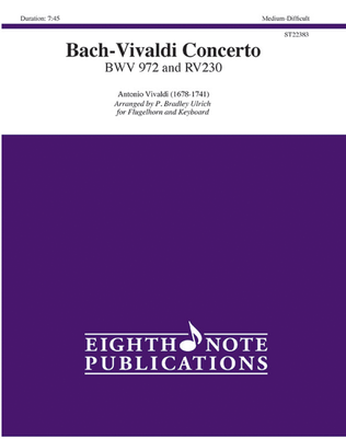 Book cover for Bach-Vivaldi Concerto BWV 972 and RV230