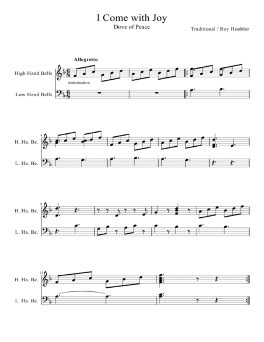 Bells for Ringing and Singing Handbell Choir scores gallery preview page 3