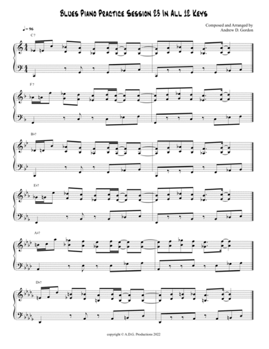 Blues Piano Practice Session 23 In All 12 Keys image number null