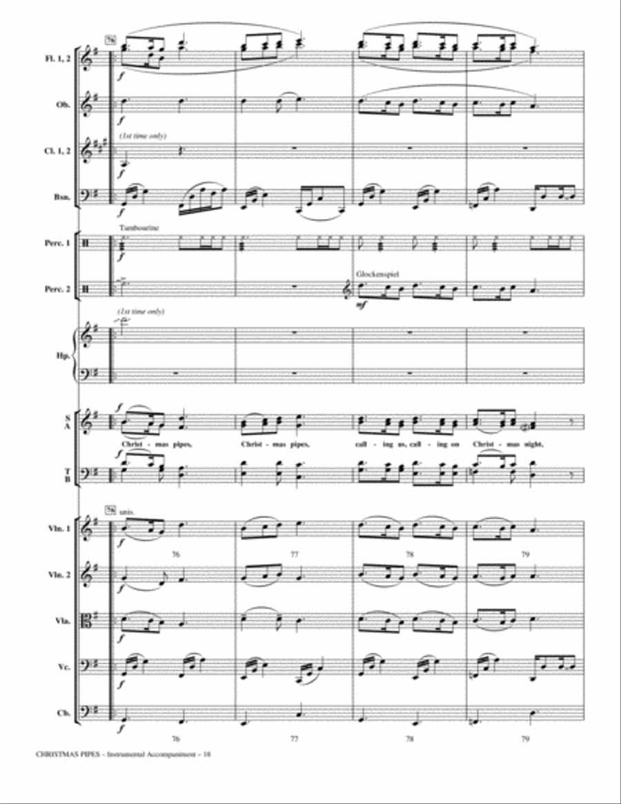 Christmas Pipes - Full Score Choir scores gallery preview page 9