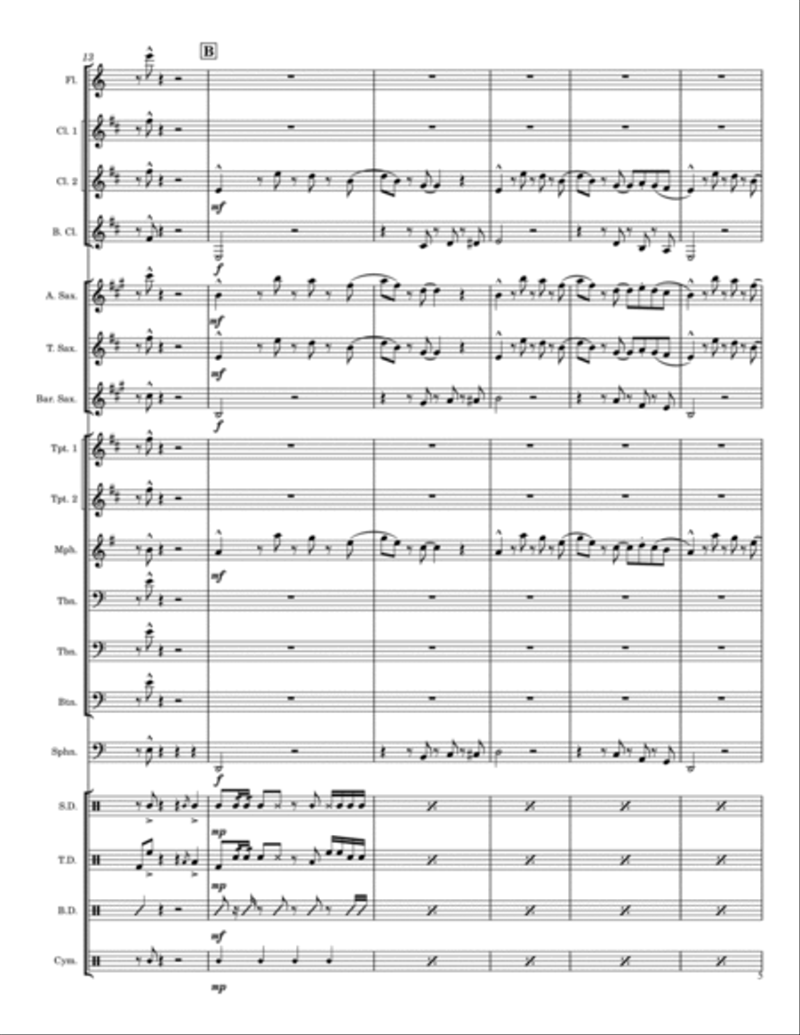 I Got You (i Feel Good) Marching Band scores gallery preview page 5