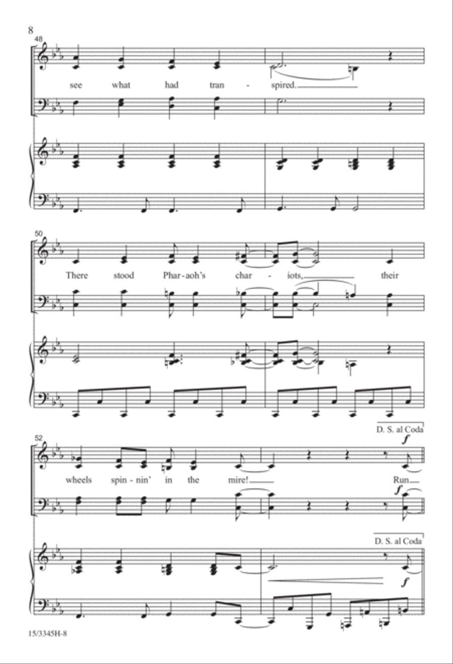 Moses, Now Your People Are Free! 4-Part scores gallery preview page 8