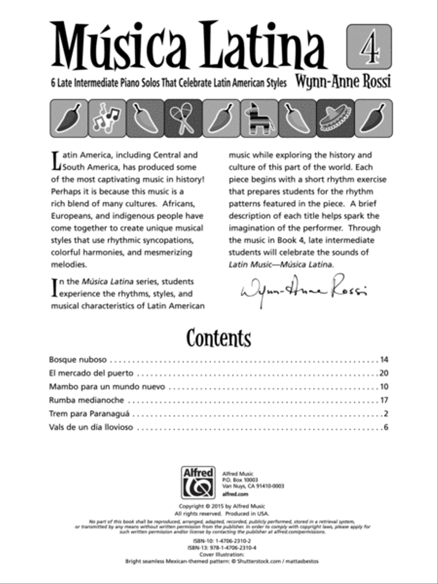 MAosica Latina, Book 4 Piano Solo scores gallery preview page 2