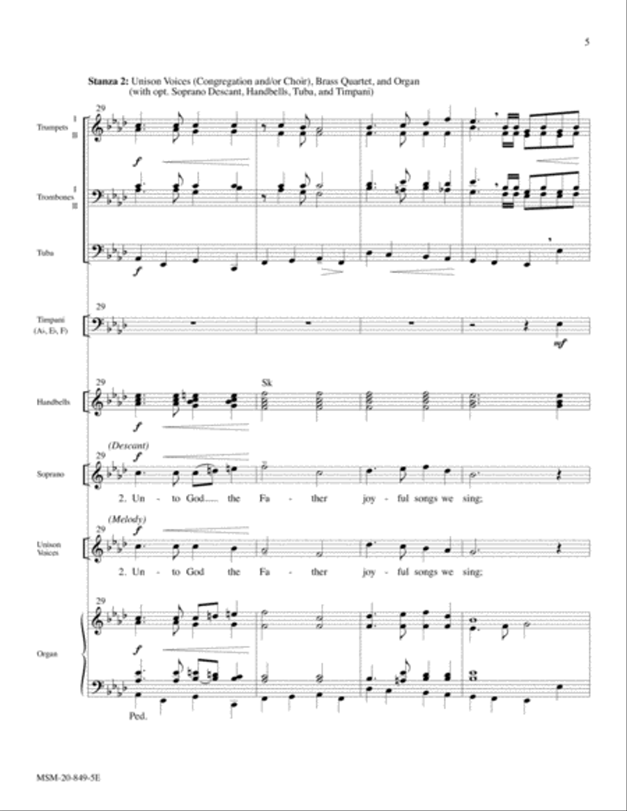On Our Way Rejoicing (Hermas) 4-Part scores gallery preview page 5